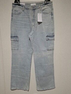 Vervet Alyssa 90s Vintage Straight Cargo Jeans High Rise Size 32